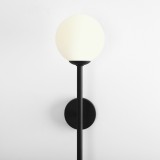 ALDEX 1087C1 | Bosso Aldex zidna svjetiljka 1x E14 crno, opal