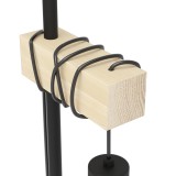 EGLO 44079 | Townshend-5 Eglo stolna svjetiljka EGLO 43136 50cm sa prekidačem na kablu FSC 1x E27 crno, bezbojno, smeđe
