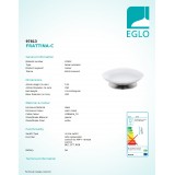 EGLO 97813 | EGLO-Connect-Frattina Eglo stolna smart rasvjeta 11,5cm sa prekidačem na kablu jačina svjetlosti se može podešavati, sa podešavanjem temperature boje, promjenjive boje, može se upravljati daljinskim upravljačem 1x LED 2300lm 2700 <-> 65