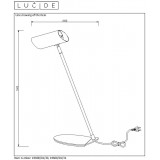 LUCIDE 19600/01/30 | Hester Lucide stolna svjetiljka 54,5cm s prekidačem elementi koji se mogu okretati 1x GU10 crno