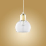 TK LIGHTING 1002 | Mango-TK Tk Lighting visilice svjetiljka s mogućnošću skraćivanja kabla 1x E27 prozirno, zlatno, bijelo