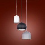 TK LIGHTING 2827 | Tempre Tk Lighting visilice svjetiljka s mogućnošću skraćivanja kabla 3x E27 sivo, crno, bijelo