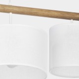 TK LIGHTING 4106 | Deva-TK Tk Lighting visilice svjetiljka s mogućnošću skraćivanja kabla 4x E27 bijelo, drvo