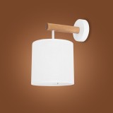 TK LIGHTING 4108 | Deva-TK Tk Lighting zidna svjetiljka 1x E27 bijelo, drvo
