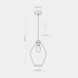 TK LIGHTING 4190 | Tulon Tk Lighting visilice svjetiljka s mogućnošću skraćivanja kabla 1x E27 prozirno, crno