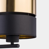 TK LIGHTING 4344 | Hilton-TK Tk Lighting zidna svjetiljka s prekidačem 1x E27 crno, zlatno