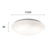 VIOKEF 4154700 | Disk Viokef zidna, stropne svjetiljke svjetiljka 2x E27 opal mat, bijelo