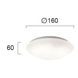 VIOKEF 4161900 | Disk Viokef zidna, stropne svjetiljke svjetiljka 1x G9 opal mat, bijelo