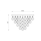 ZUMA LINE 18365L | Pardo Zuma Line stropne svjetiljke svjetiljka 5x E14 krom, prozirna