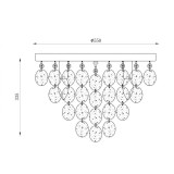 ZUMA LINE 18366 | Pardo Zuma Line stropne svjetiljke svjetiljka 8x E14 krom, prozirna