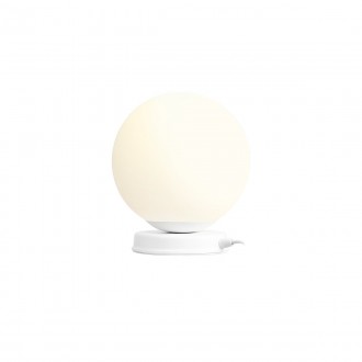 ALDEX 1076B_M | Ball-AL Aldex stolna svjetiljka kuglasta 23cm sa prekidačem na kablu 1x E27 bijelo, opal