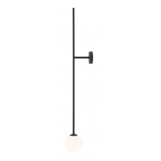 ALDEX 1080C1 | Pinne Aldex zidna svjetiljka 1x E14 crno, opal