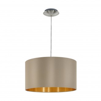 EGLO 31602 | Eglo-Maserlo-TG Eglo visilice svjetiljka 1x E27 taupe, zlatno, poniklano mat
