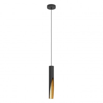 EGLO 900872 | Barbotto Eglo visilice svjetiljka šipka 1x GU10 345lm 3000K crno, zlatno