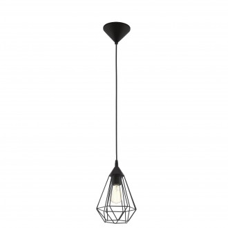 EGLO 94187 | Tarbes Eglo visilice svjetiljka 1x E27 crno
