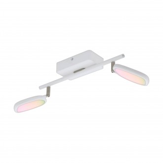 EGLO 97692 | EGLO-Connect-Palombare Eglo spot smart rasvjeta jačina svjetlosti se može podešavati, sa podešavanjem temperature boje, promjenjive boje, elementi koji se mogu okretati, može se upravljati daljinskim upravljačem 2x LED 1200lm 2700 <-> 6