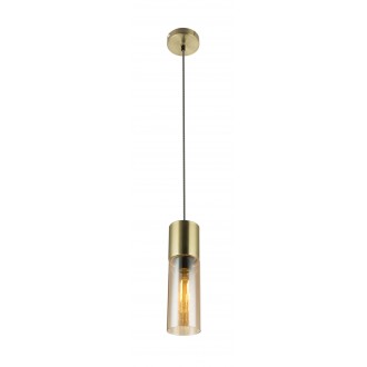 GLOBO 21000HM | Annikag Globo visilice svjetiljka 1x E27 brušeno zlato, jantar, smeđe