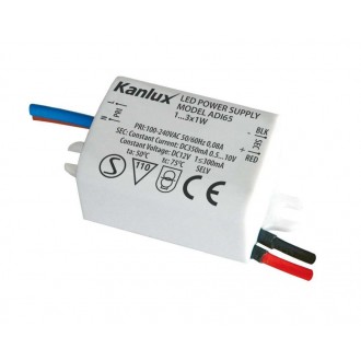KANLUX 1440 | Kanlux LED napojna jedinica 350mA DC 1-3x 1W 0,5-10V - ADI 350 LED 1…3x1W - pravotkutnik toplinski osigurač bijelo