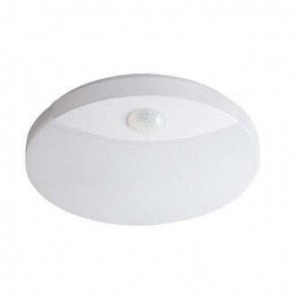 KANLUX 26520 | Sanso Kanlux zidna, stropne svjetiljke svjetiljka - SANSO LED 15W-NW-SE - okrugli sa senzorom 1x LED 1250lm 4000K IP44 bijelo
