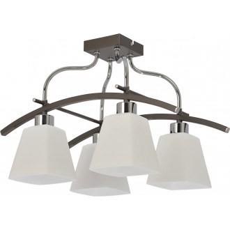 KLAUSEN KL 9121 | Zelma-KLA Klausen luster svjetiljka 4x E14 crno, krom, opalno bijela