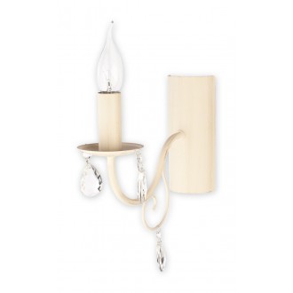 LEMIR O1950 AB | Velio Lemir zidna svjetiljka 1x E14 antik bijela, prozirno