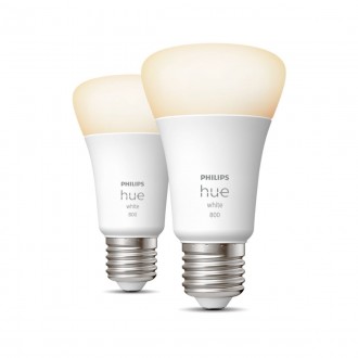 PHILIPS 8719514319028 | E27 9W -> 60W Philips obični A60 LED izvori svjetlosti hue smart rasvjeta 806lm 2700K jačina svjetlosti se može podešavati, Bluetooth, dvodijelni set CRI>80
