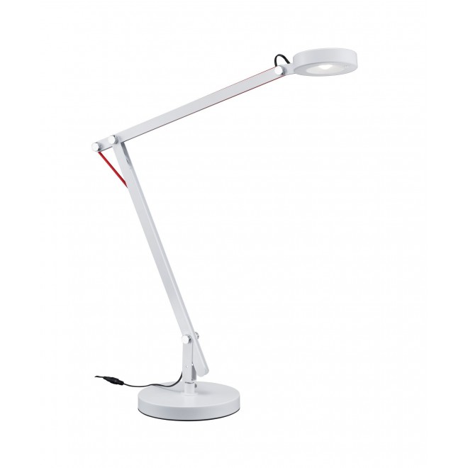 TRIO 527920101 | Amsterdam-TR Trio stolna svjetiljka 90cm sa prekidačem na kablu elementi koji se mogu okretati 1x LED 500lm 3000K bijelo, crveno