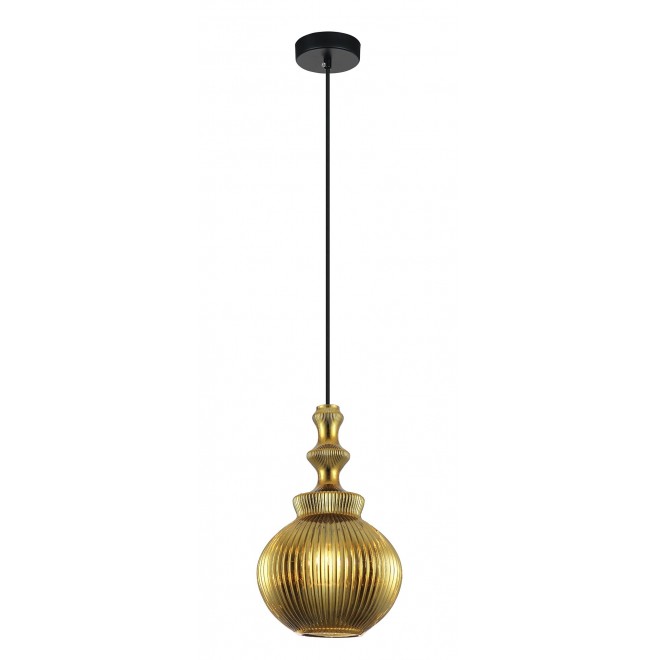 VIOKEF 4169500 | Jakarta Viokef visilice svjetiljka 1x E27 zlatno, crno